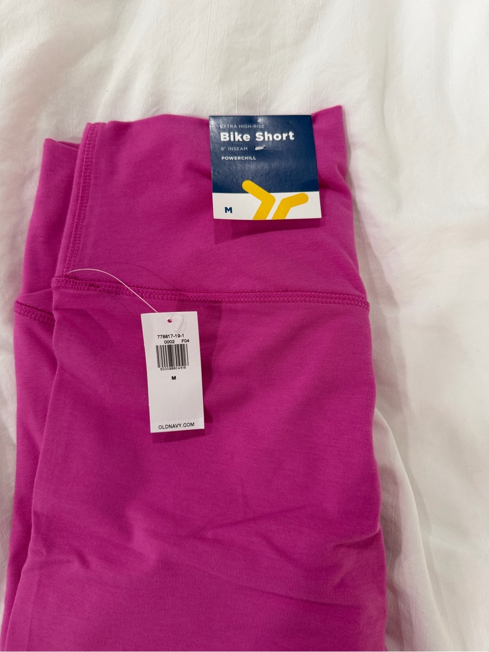 Old Navy Magenta PowerChill High-Rise Bike Shorts